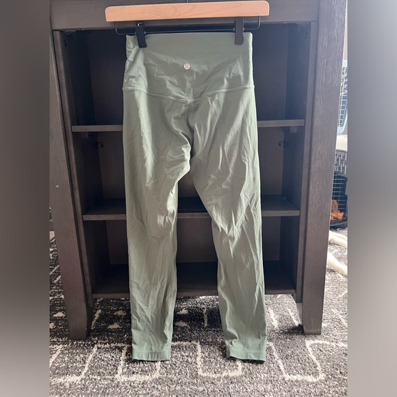 Lululemon Ribbed Align Leggings 25” - Grey Eucalytpus - Picture 2 of 4